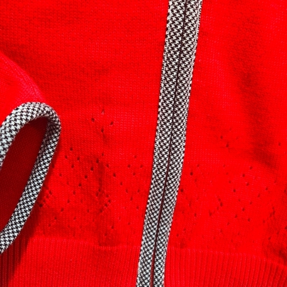 Alfred Dunner 2 in 1 Attached Sweater Zip Cardigan Red Size M Embroidered Spring - Picture 5 of 6